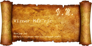 Vizner Móric névjegykártya